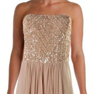 Aiden Maatox Beaded Strapless Formal Gown